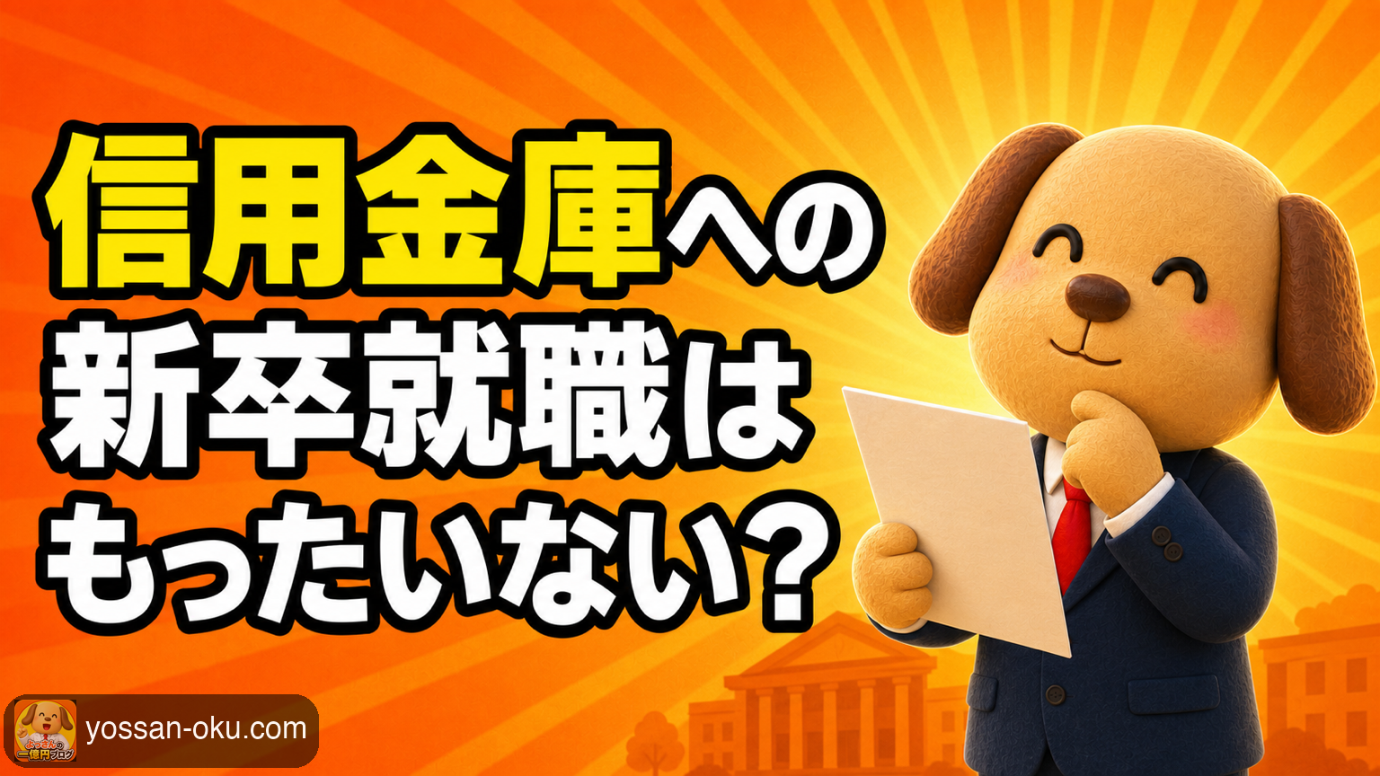 【信用金庫への新卒就職はもったいない？】3年で辞めた元職員が就活生へ伝えたい本音