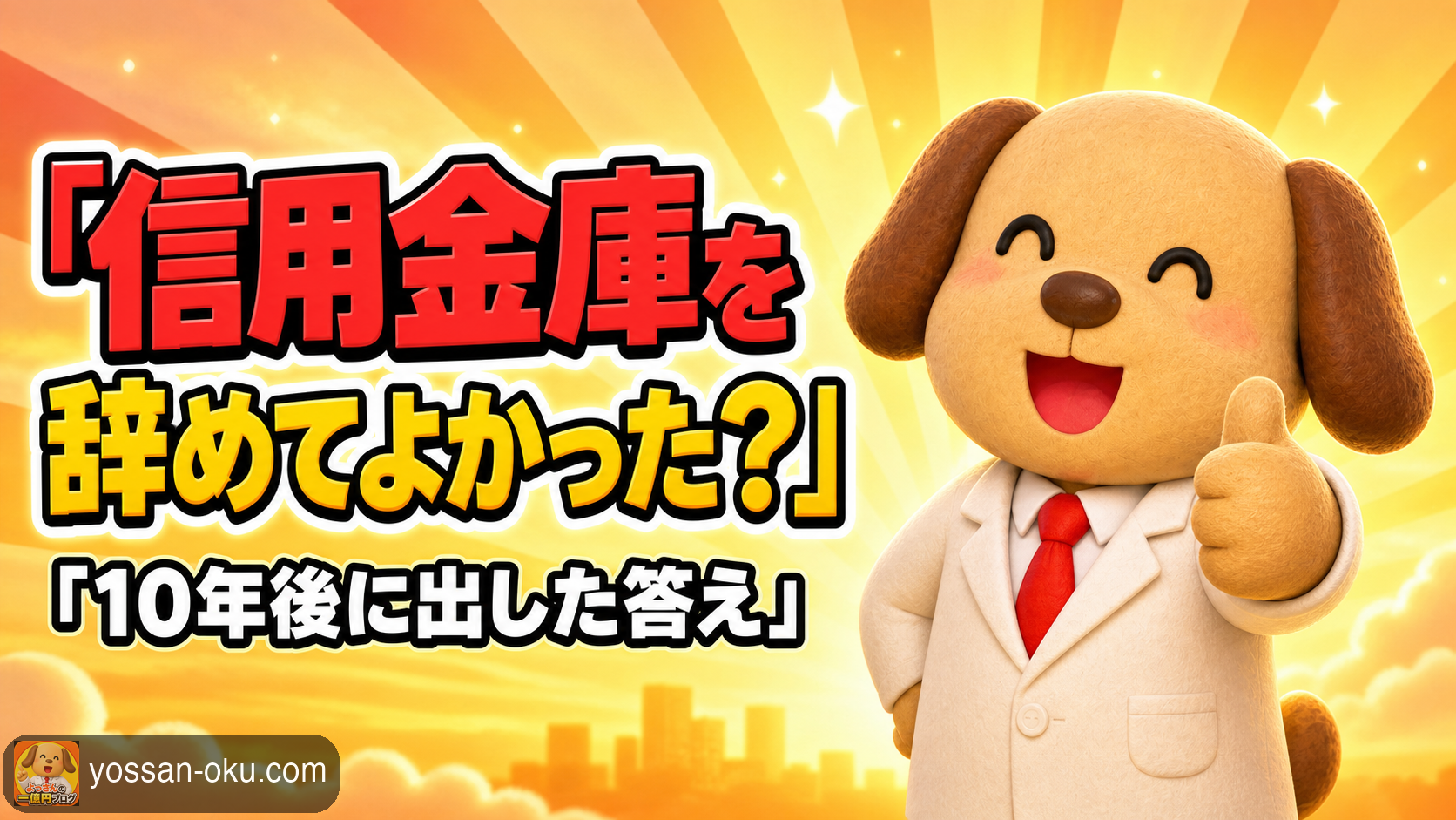 【信用金庫を辞めてよかった？】休職から退職した元職員が、10年後に出した答え✨️